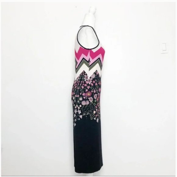 Ted Baker pink green black white Seenaa Floral Bodycon Dress size 2 - Picture 7 of 15